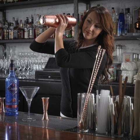 Shaker Barmański 3-Częściowy w Stylu Japońskim Antyczna Miedź 700 ml | BARFLY M37039ACP