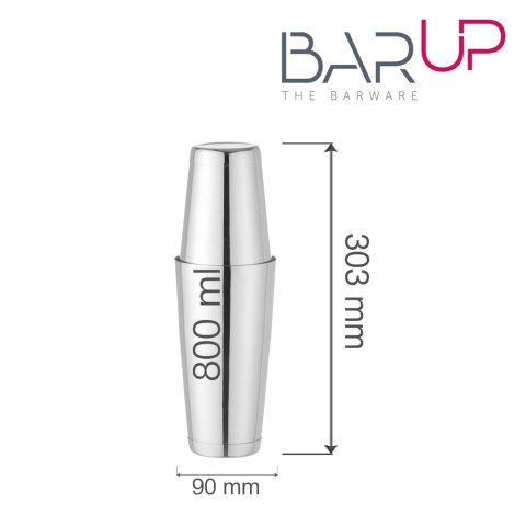 Shaker Bostoński Tin-On-Tin 0,8l Ø90x(H)303mm | BAR UP 596401