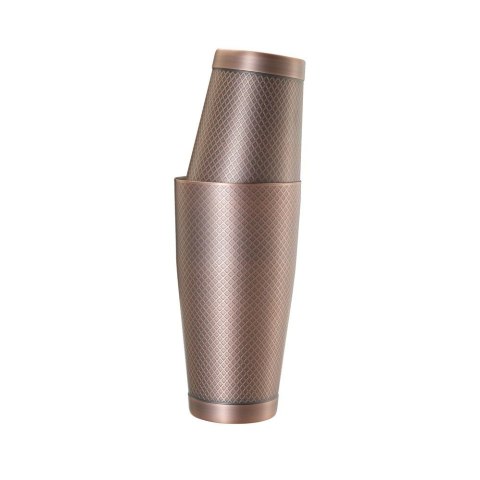 Shaker Tin Tin Diamond Lattice Antyczna Miedź 830/530ml | BARFLY M37200ACP