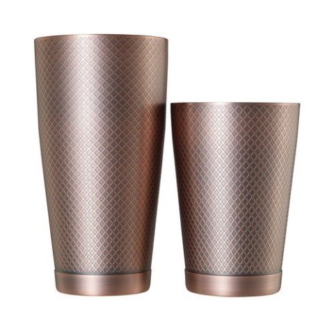 Shaker Tin Tin Diamond Lattice Antyczna Miedź 830/530ml | BARFLY M37200ACP