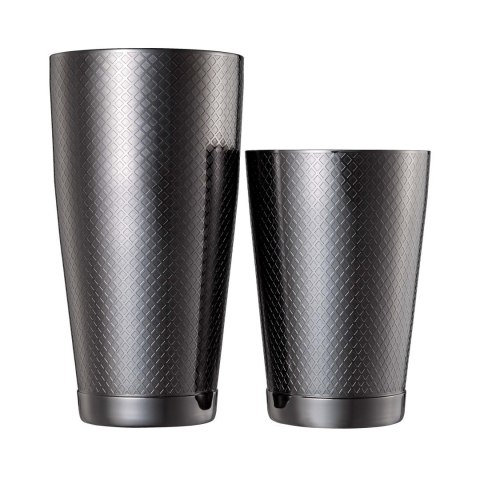 Shaker Tin Tin Diamond Lattice Czarny 830/530ml | BARFLY M37200BK
