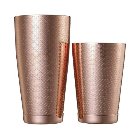 Shaker Tin Tin Diamond Lattice Miedź 830/530ml | BARFLY M37200CP