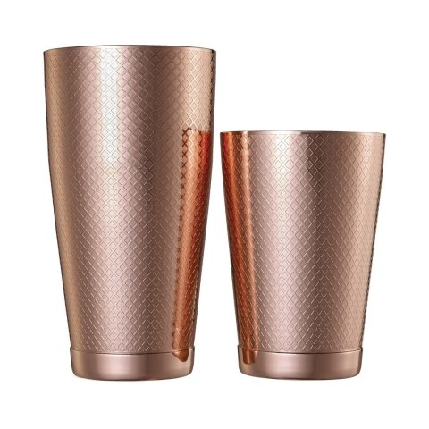 Shaker Tin Tin Diamond Lattice Miedź 830/530ml | BARFLY M37200CP