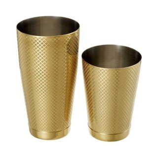 Shaker Tin Tin Diamond Lattice Złoty 830/530ml | BARFLY M37200GD