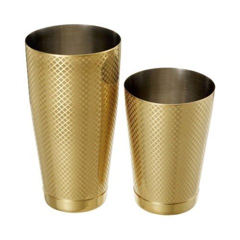 Shaker Tin Tin Diamond Lattice Złoty 830/530ml | BARFLY M37200GD