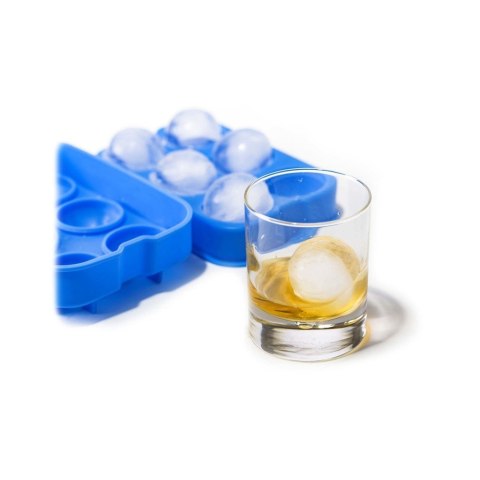 Silikonowa Forma do Kostek Lodu w Kształcie Kuli ± Ø4,5 cm 180x125x(H)50mm | BAR UP 679029