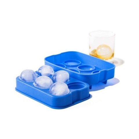 Silikonowa Forma do Kostek Lodu w Kształcie Kuli ± Ø4,5 cm 180x125x(H)50mm | BAR UP 679029