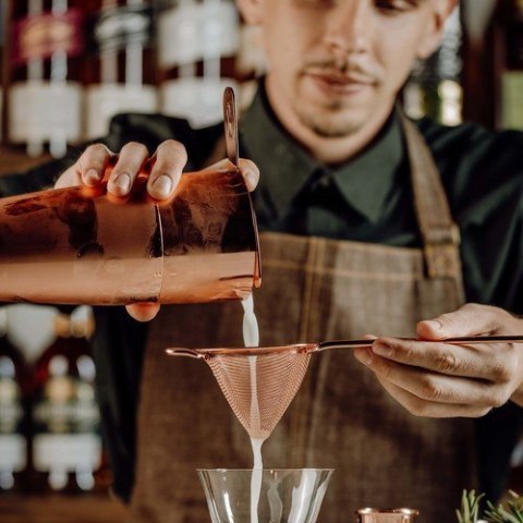 Sitko Stożkowe/Cedzak Miedź 89x264 mm | BARFLY M37025CP