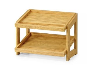 Stojak 2-Poziomowy Dębowy 574x323x441 mm | FINE DINE 991269