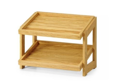 Stojak 2-Poziomowy Dębowy 574x323x441 mm | FINE DINE 991269