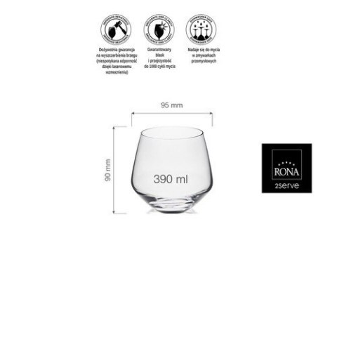 Szklanka niska Martina, 390ml RONA