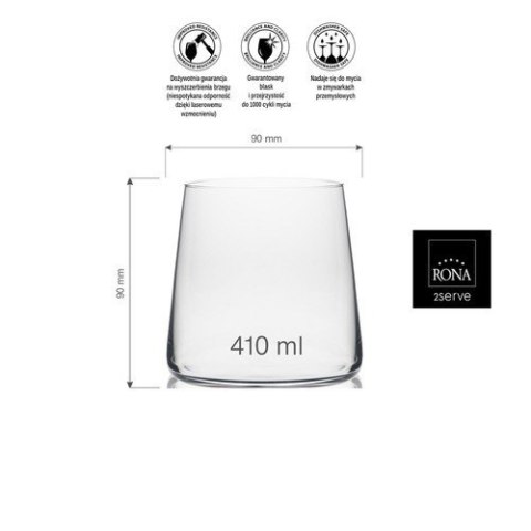 Szklanka niska Mode, 410ml RONA