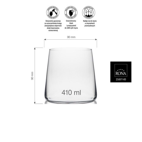 Szklanka niska Mode, 410ml RONA