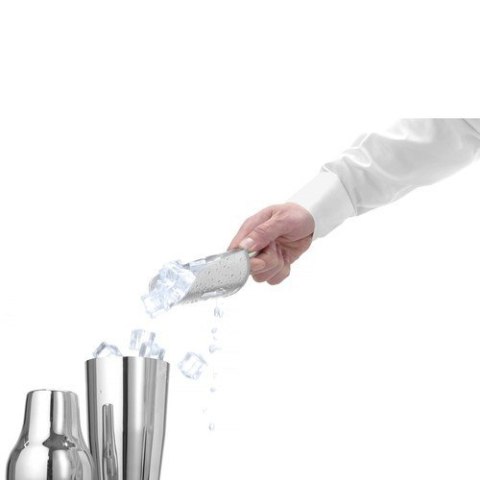 Szufelka barmańska aluminiowa z otworami 0,35L 220x80mm Bar Up | BAR UP 521434