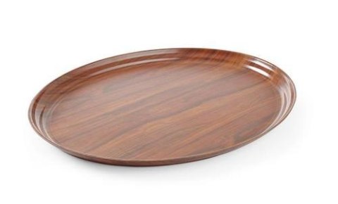Taca antypoślizgowa orzech - owalna 290 x 210 mm | AMERBOX 507933