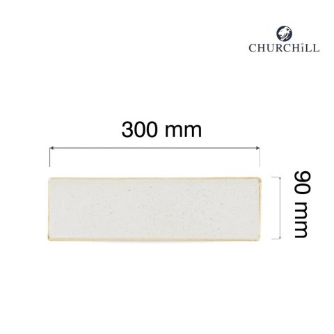 Taca porcelanowa Stonecast Barley White, 300x90mm Churchill