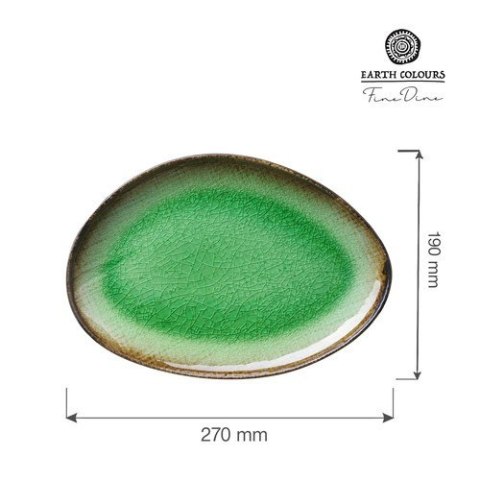 Talerz o organicznym kształcie Beryl 270x190mm | FINE DINE 769805