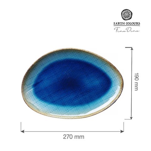 Talerz o organicznym kształcie Lazur 270x190mm | FINE DINE 769799