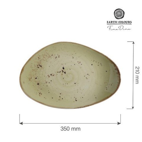 Talerz o organicznym kształcie Olive 350x210 mm | FINE DINE 778036