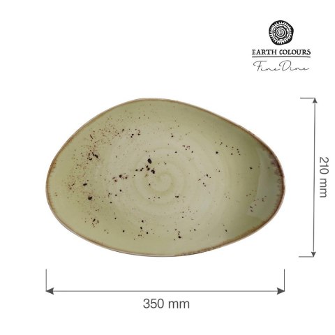 Talerz o organicznym kształcie Olive 350x210 mm | FINE DINE 778036