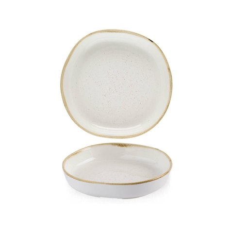 Talerz organiczny z wysokim rantem Stonecast Barley White, 200mm Churchill