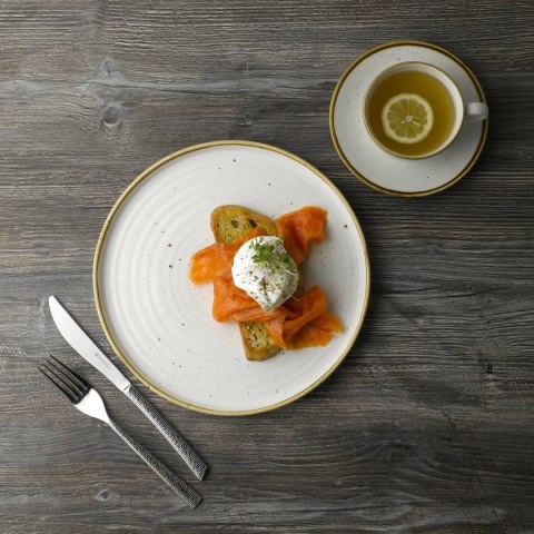 Talerz organiczny z wysokim rantem Stonecast Barley White, 200mm Churchill