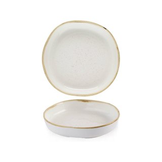 Talerz organiczny z wysokim rantem Stonecast Barley White, 230mm Churchill