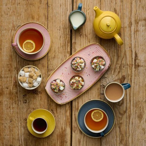 Talerz organiczny z wysokim rantem Stonecast Petal Pink, 200mm Churchill