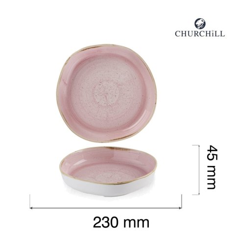 Talerz organiczny z wysokim rantem Stonecast Petal Pink, 230mm Churchill