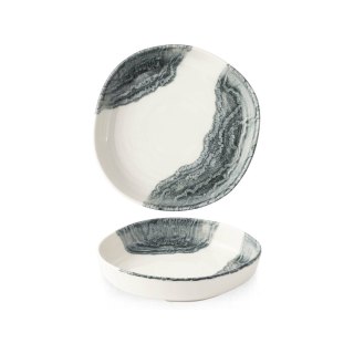 Talerz organiczny z wysokim rantem Tide Black, 200mm Churchill