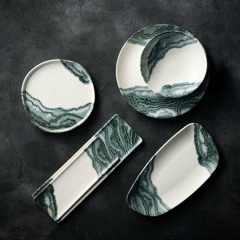 Talerz organiczny z wysokim rantem Tide Black, 200mm Churchill