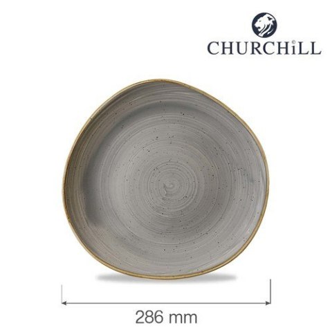 Talerz płytki o organicznym ksztalcie Stonecast Peppercorn Grey 286 mm Churchill