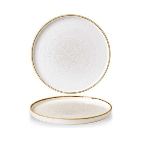 Talerz płytki z rantem Stonecast Barley White 260 mm x (H)20 Churchill