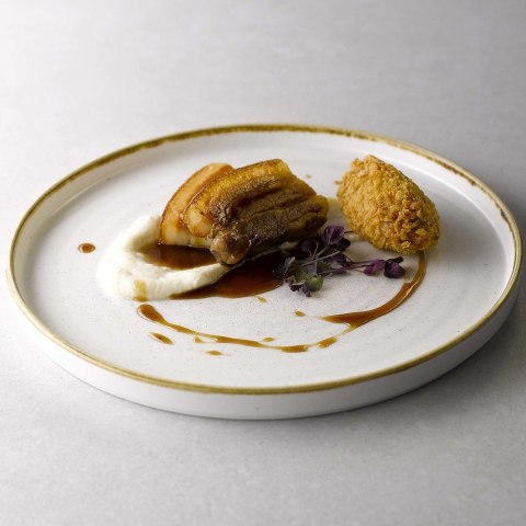 Talerz płytki z rantem Stonecast Barley White 260 mm x (H)20 Churchill