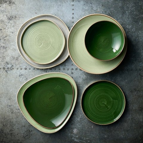 Talerz płytki z rantem Stonecast Sorrel Green, 210mm Churchill