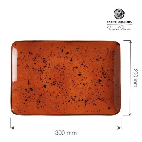 Talerz prostokątny Dahlia 300x200 mm | FINE DINE 778449