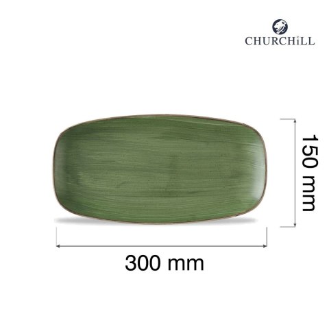 Talerz prostokątny Stonecast Sorrel Green, 300x150mm Churchill