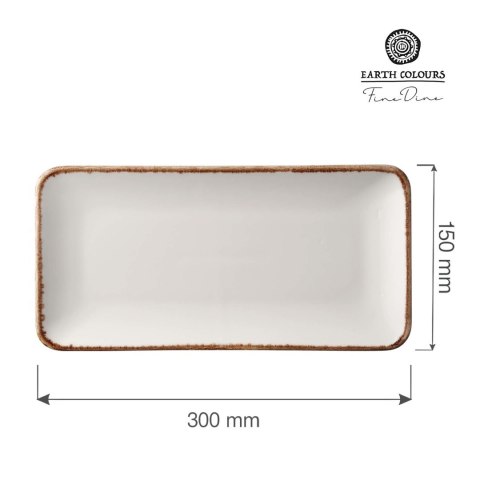 Talerz prostokątny Vanilla 300x150 mm | FINE DINE 769638