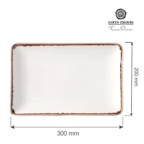 Talerz prostokątny Vanilla 300x200 mm | FINE DINE 781197