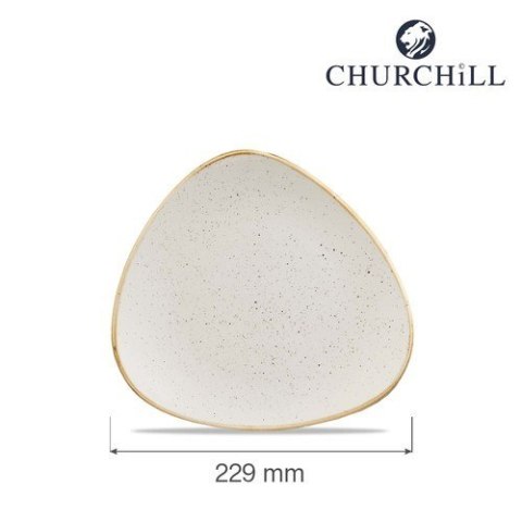 Talerz trójkątny Stonecast Barley White 229 mm Churchill