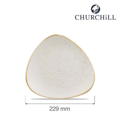 Talerz trójkątny Stonecast Barley White 229 mm Churchill