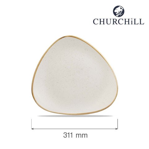 Talerz trójkątny Stonecast Barley White 311 mm Churchill
