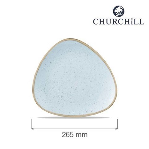 Talerz trójkątny Stonecast Duck Egg Blue 265 mm Churchill