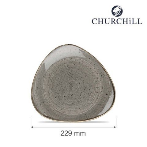 Talerz trójkątny Stonecast Peppercorn Grey 229 mm Churchill