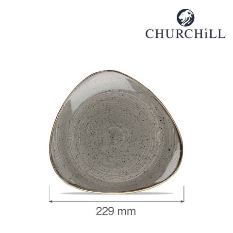 Talerz trójkątny Stonecast Peppercorn Grey 229 mm Churchill