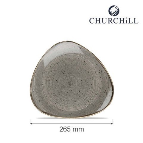 Talerz trójkątny Stonecast Peppercorn Grey 265 mm Churchill