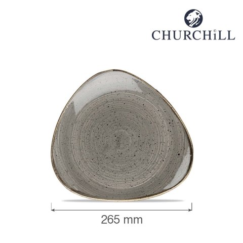 Talerz trójkątny Stonecast Peppercorn Grey 265 mm Churchill