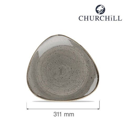 Talerz trójkątny Stonecast Peppercorn Grey 311 mm Churchill