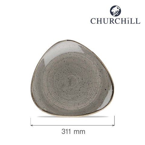 Talerz trójkątny Stonecast Peppercorn Grey 311 mm Churchill
