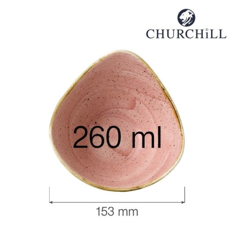 Talerz trójkątny Stonecast Petal Pink 153 mm, 260 ml Churchill